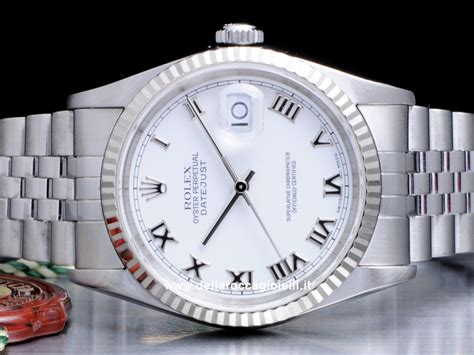 rolex datejust bianco numeri romani
